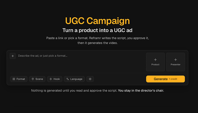 Reframr UGC engine generation